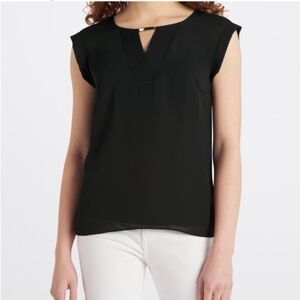 Fortune + ivy Catenia Hardware‎ Detail Blouse black stitch fix size XS NWT